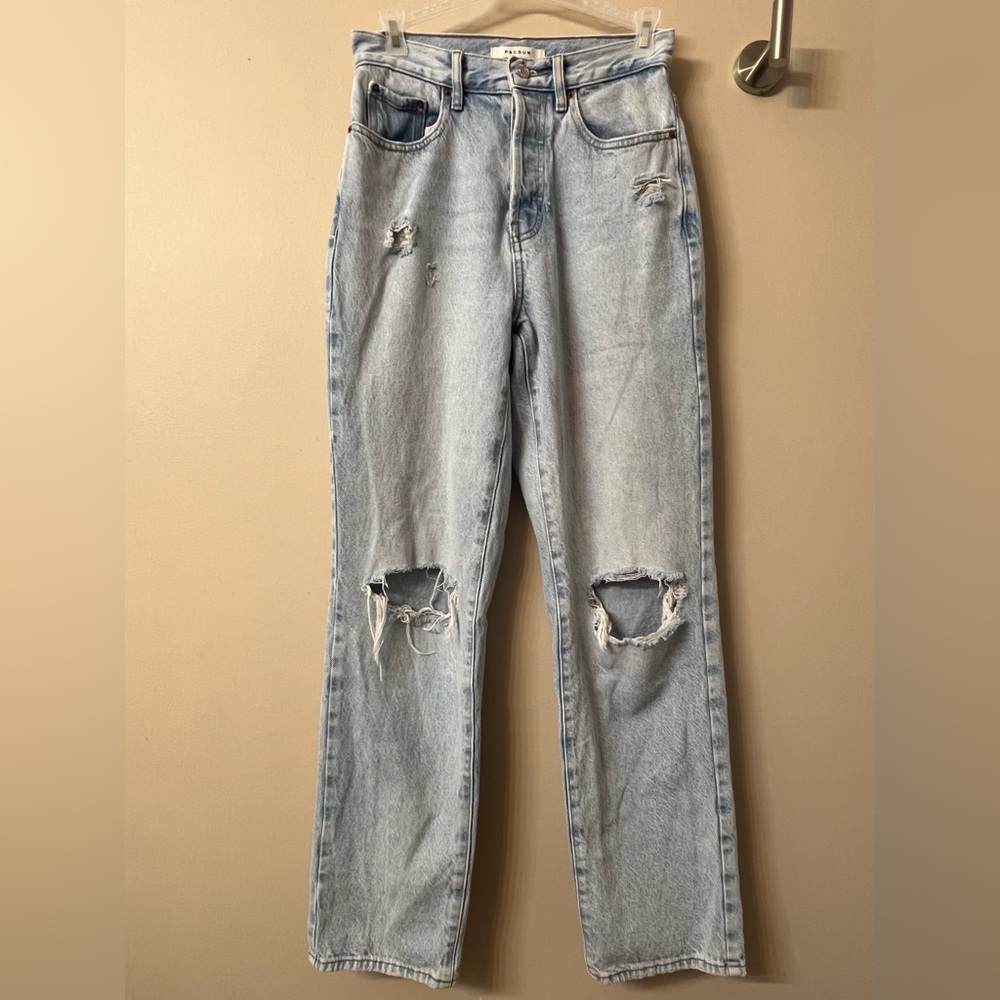 PacSun Light Blue Denim Dad Jeans. Size 24